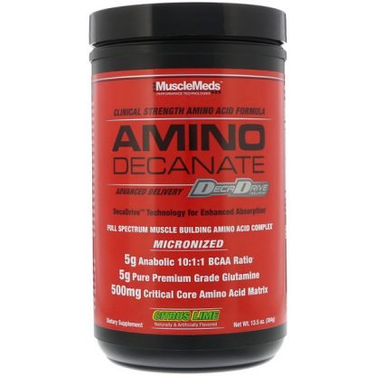 MuscleMeds, Amino Decanate, Citrus Lime, 13.5 oz (384 g)