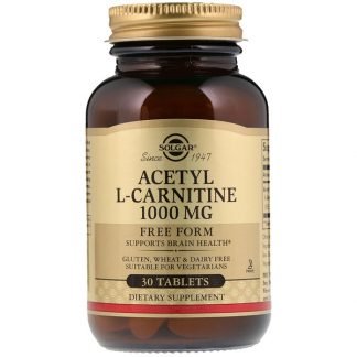 Solgar, アセチル L-カルニチン、 1000 mg、30 錠