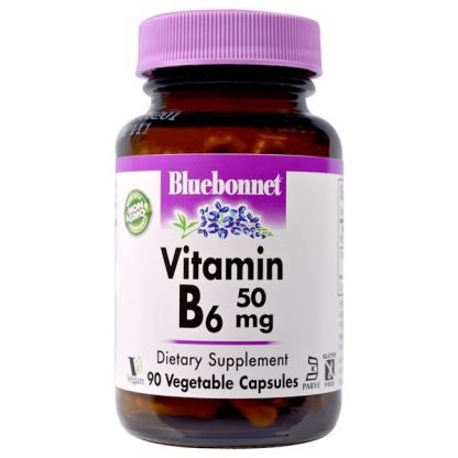 Bluebonnet Nutrition, ビタミンB-6、50 mg、90ベジカプセル