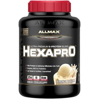 ALLMAX Nutrition, ヘキサプロ、超プレミアムプロテイン+ MCT&ココナッツオイル、フレンチバニラ、5.5 lbs (2.5 kg) (Discontinued Item)