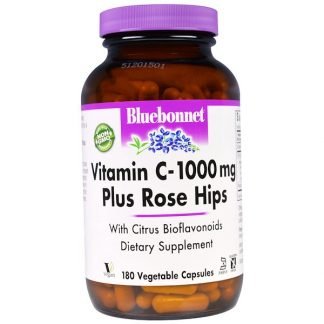 Bluebonnet Nutrition, ビタミンC - 1000 mgとローズヒップ、180ベジキャップ