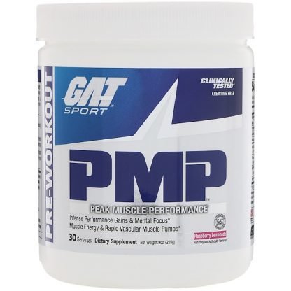 GAT, PMP、 プレワークアウト、 ピーク マッスル パフォーマンス、 ラズベリーレモネード、 9 oz (255 g)