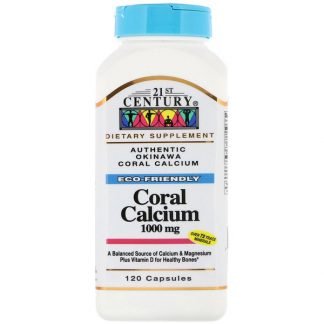 21st Century, コーラルカルシウム, 1000 mg, 120 カプセル