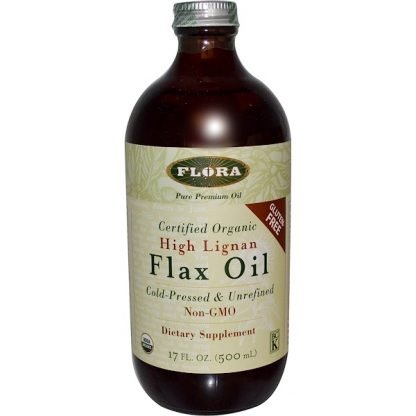 Flora, 認定オーガニック, ハイ リグナン フラックス オイル, 17 fl oz (500 ml)