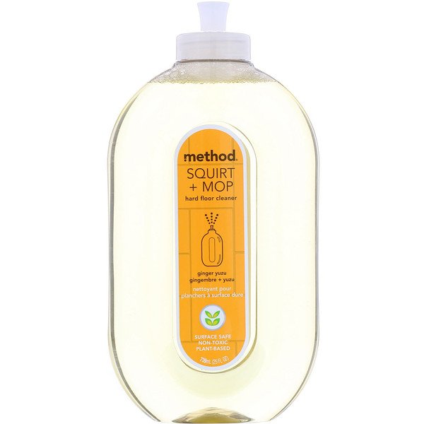 Method, スクォート +モップ、 ハードフロアクリーナー、 ジンジャーユズ、 25液量オンス (739 ml)