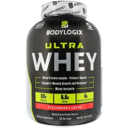 Bodylogix, ウルトラホエイ、ストロベリークリーム、4 lb (1.8 kg)