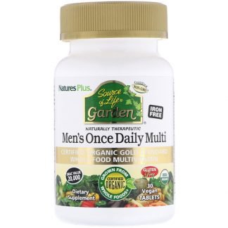 Nature's Plus, Source of Life Garden、男性用1日1回マルチ、30ビーガン錠