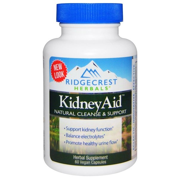 RidgeCrest Herbals, Kidney Aid、ベジキャップ 60 錠