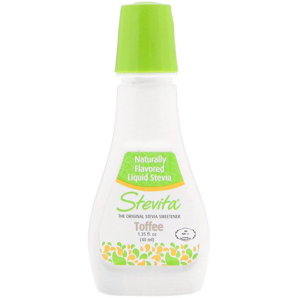 Stevita, フレーバーズ、天然風味の液体ステビア、タフィー味、1.35 fl oz (40 ml)