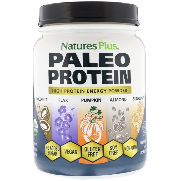 Nature's Plus, パレオプロテインパウダー、無香料、無糖、675 g(1.49 lbs)