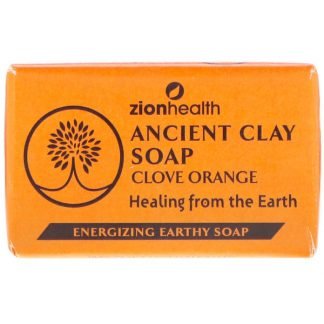 Zion Health, 古代のクレイ石けん、クローブオレンジ、6 oz (170 g)