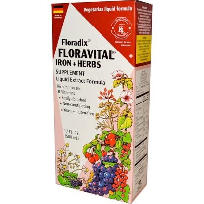 Flora, フローラディクス、フローラヴィタル、鉄＋ハーブサプリメント、液体エキスフォーミュラ、17液量オンス(500ml)