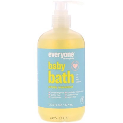 Everyone, Baby Bath, Simply Unscented, 12.75 fl oz (377 ml)