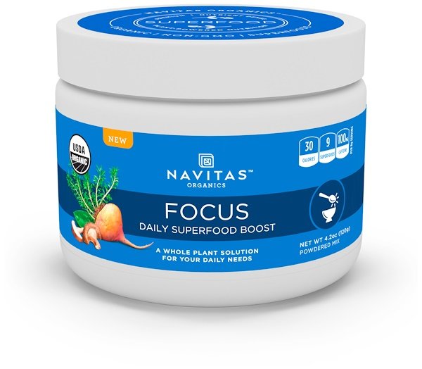 Navitas Organics, 集中力、デイリー・スーパーフードブースト、4.2 oz (120 g)