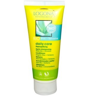 Logona Naturkosmetik, デイリー ケア, コンディショナー, オーガニック アロエ + バーベナ, 3.4 オンス (100 ml)