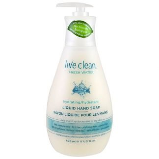 Live Clean, ハイドレーティング液体ハンドソープ、フレッシュウォーター、17 fl oz (500 ml)