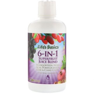 LifeTime Vitamins, ライフズベーシックス、6-IN-1 スーパーフルーツブレンド、946ml（32 fl oz）