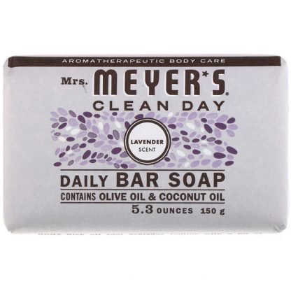 Mrs. Meyers Clean Day, 日用固形石鹸、ラベンダーの香り、5.3オンス（150 g）