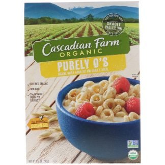 Cascadian Farm, ピュアリーO's、オーガニック・ホールグレインオーツ・大麦シリアル、8.6オンス（243 g） (Discontinued Item)