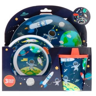 Brush Buddies, スマートケア、3点ディナーウェアセット、スペース、3点セット