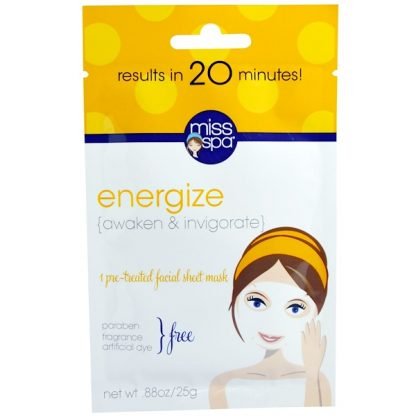 Miss Spa, エナジャイズ、 1 プレトリートメント フェイシャルシートマスク