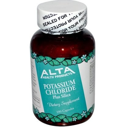 Alta Health, 塩化カリウム(ポタシウム・クロライド)、シリカ配合、100 カプセル