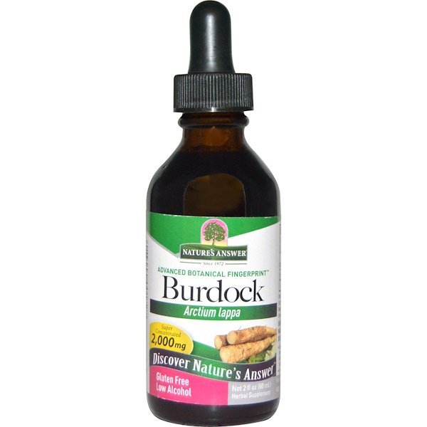 Nature's Answer, バードック、 低 アルコール、 2000 mg、 2 fl oz (60 ml)