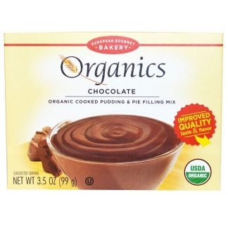 European Gourmet Bakery, オーガニクス, 調理済みプディング & パイ・フィリングミックス, チョコレート, 3.5オンス (99 g)