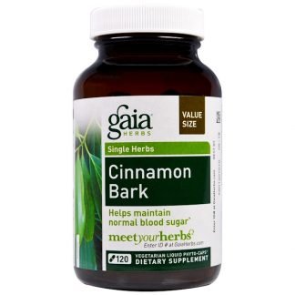 Gaia Herbs, シナモン樹皮、120 液体ベジカプセル