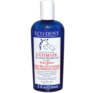 Eco-Dent, アルティメット エッセンシャル マウスケア、アルコールなし、スパイシークールシナモン、8 fl oz (236 ml) (Discontinued Item)