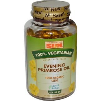 Health From The Sun, 月見草オイル、100%ベジタリアン、90ベジソフトジェル