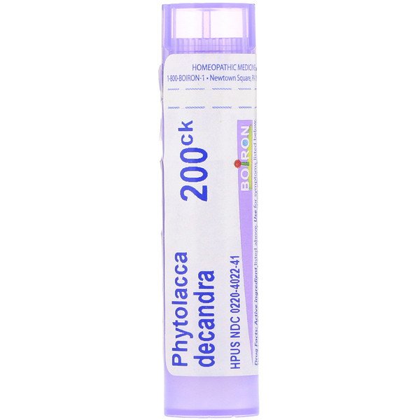 Boiron, Single Remedies, Phytolacca Decandra(ファイトラカ デキャンドラ)、200CK、約80ペレット