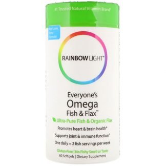 Rainbow Light, エブリワンズオメガ、フィッシュ & フラックスオイル、 60ソフトジェル (Discontinued Item)