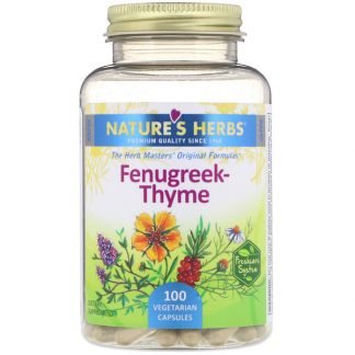 Nature's Herbs, フェヌグリークタイム、ベジタリアンカプセル100粒