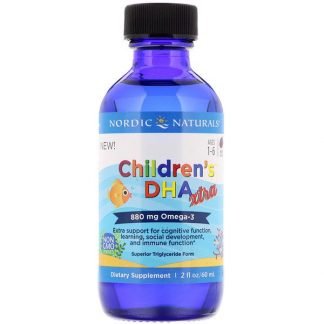 Nordic Naturals, 子供用DHAエキストラ、ベリーパンチ、2 fl oz (60 ml)