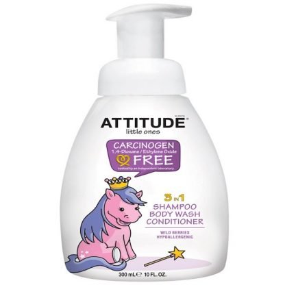 ATTITUDE, リトルワンズ、 3 イン 1シャンプー、ボディーウォッシュ、 コンディショナー、 ワイルドベリーズ、 10液量オンス (300 ml)