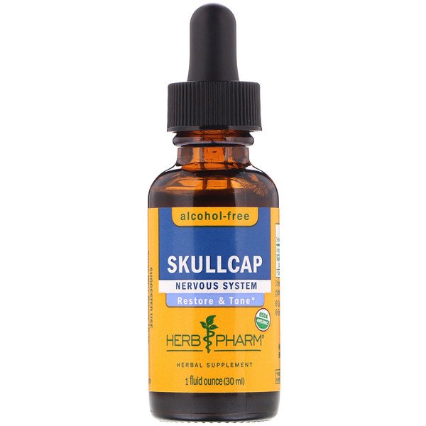 Herb Pharm, スカルキャップ, アルコールフリー, 1液量オンス(30 ml)