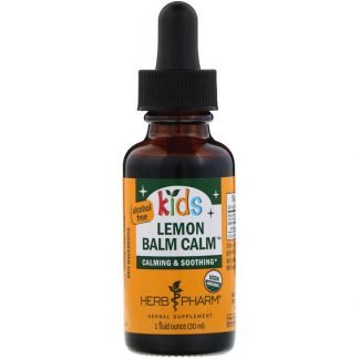 Herb Pharm, キッズ オーガニックレモンバーム カーム、 アルコール不使用、 1 fl oz (30 ml)