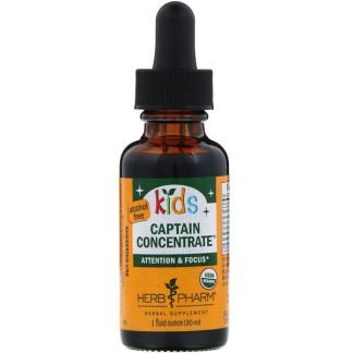 Herb Pharm, キッズ・キャプテン・コンセントレイト、アルコールフリー、1 液体オンス（30 ml）