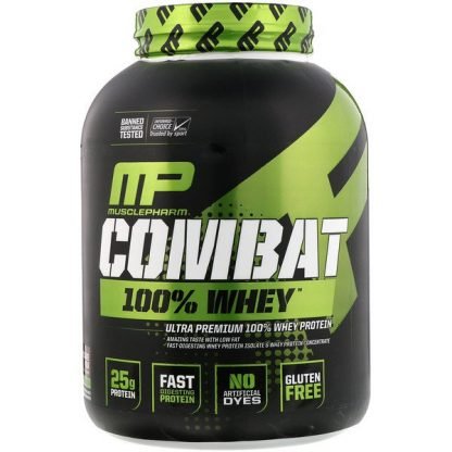 MusclePharm, コンバット、100％ホエイプロテイン、チョコレートミルク、2,269 g（5 lbs）