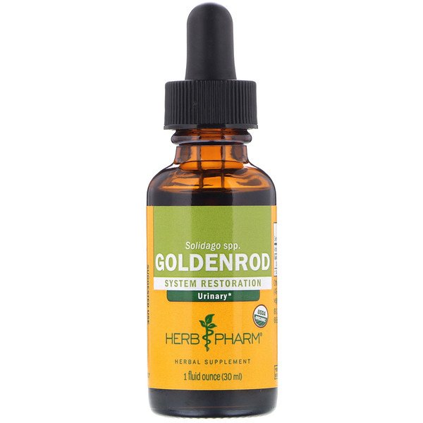 Herb Pharm, アキノキリンソウ(Goldenrod), 花頂(開花時の先端部分), 1液量オンス(29.6 ml)