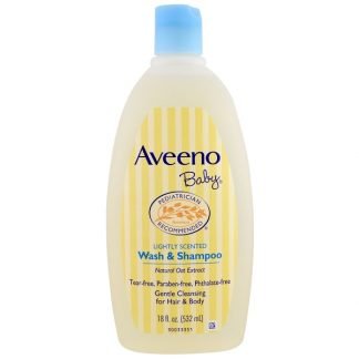 Aveeno, ベビー、ウォッシュ & シャンプー、ほのかな香り、18液量オンス(532 ml)