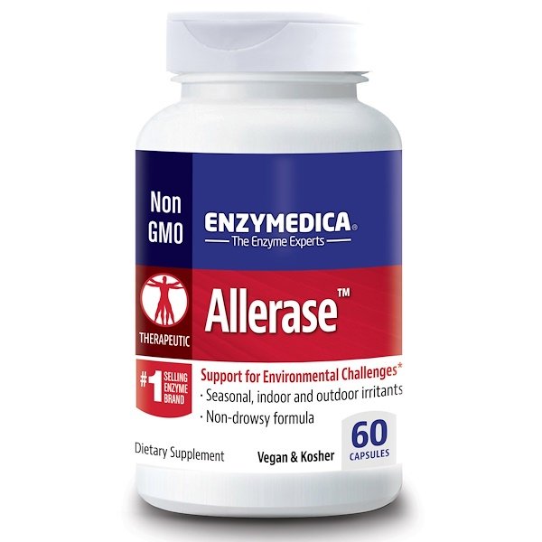 Enzymedica, Allerase, 60カプセル