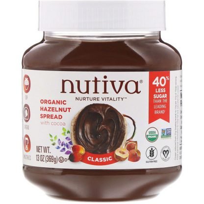 Nutiva, オーガニックヘーゼルナッツスプレッド, クラシック, 13オンス (369 g)