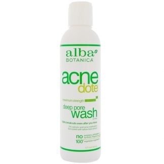 Alba Botanica, アクネドウト、ディープポアウォッシュ、オイルフリー、6 fl oz (177 ml)