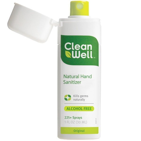 CleanWell, 自然のハンドサニタイザー、アルコールフリー、オリジナル、1 fl oz (30 ml)