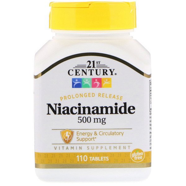 21st Century, ナイアシンアミド、500mg、タブレット110粒