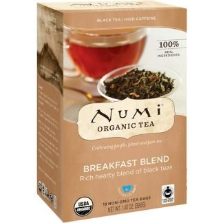 Numi Tea, Organic Tea, Black Tea, Breakfast Blend, 18 Tea Bags, 1.40 oz (39.6 g) (Discontinued Item)