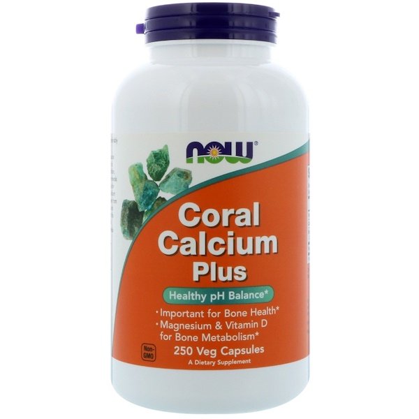 Now Foods, Coral Calcium Plus、植物性カプセル 250粒