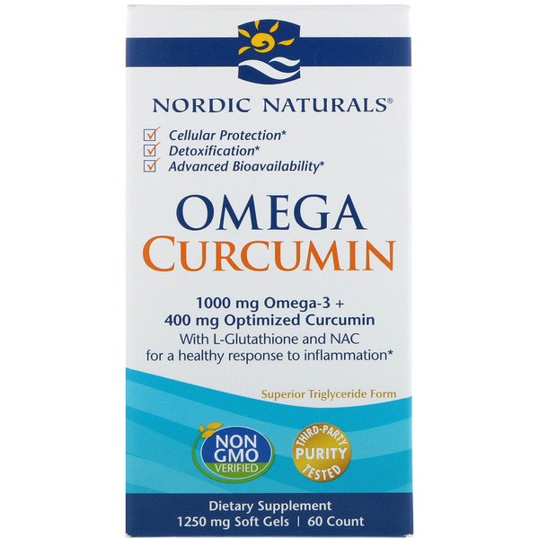 Nordic Naturals, オメガクルクミン、1250 mg、60ソフトジェル